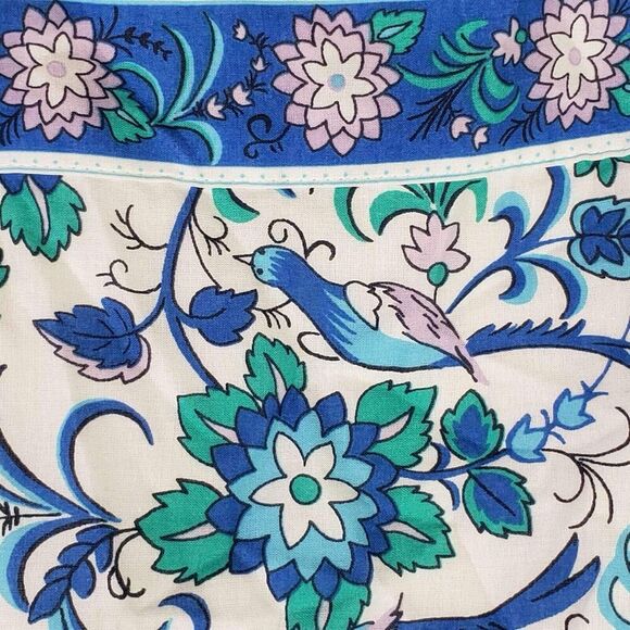 Talbots Blue and Teal Floral Midi Dress - Picture 4 of 8